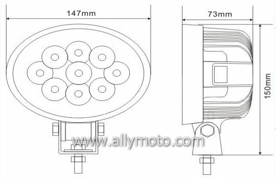 27W Cree LED Driving Light Work Light 1019